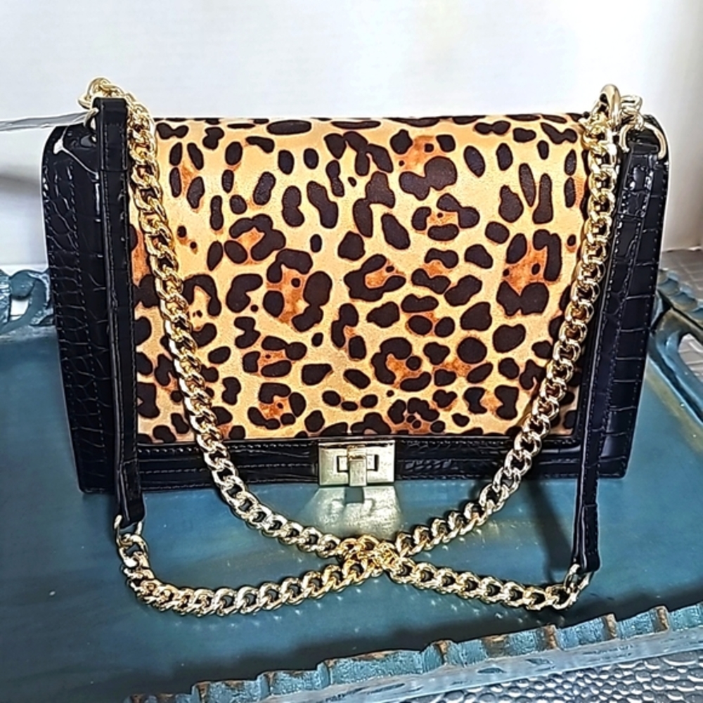 INC Ajae Leopard crossbody